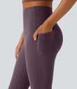 Halara UltraSculpt™ High Waisted Tummy Control Pocket Shaping Yoga Bootcut Leggings - Night's Purple