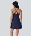 SoftlyZero™ Plush Molded Cups Low Support Dance Active Dress-Easy Peezy Edition A-D Cups - Peacoat