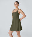 SoftlyZero™ Plush Backless Active Dress-Longer Length-Easy Peezy Edition - Grass Grey Green