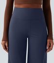 DayStretch High Waisted Tummy Control Wide Leg Baggy Yoga Pants with Pockets - Midnight Blue