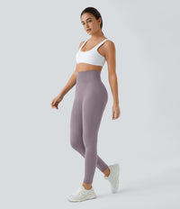 OneForm Seamless Flow High Waisted Ruched Plain Leggings - Nirvana