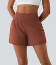 SoftlyZero™ Airy Super High Waisted 2-in-1  Cool Touch Yoga Shorts 5'' with Pockets-Longer Length - Sequoia