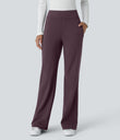 Halara Flex™ DayStretch Mid Rise Side Zipper Pocket Work Flare Pants - Dusky Evening purple