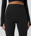 SoftlyZero™ Plush Thermal High Waisted Tummy Control Pocket Workout Leggings - Black