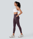 Halara UltraSculpt™ High Waisted Tummy Control Butt Lifting Ruched Pocket Shaping Yoga Leggings - Night's Purple