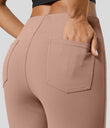Halara Flex™ High Waisted Back Side Pocket Slight Flare Work Pants - Beaver Fur