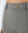 DayStretch High Waisted Zipper Pockets Solid Skinny Cargo Pants - Silent Storm
