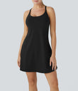 SoftlyZero™ Plush 2-in-1 Pocket Mini Active Dress DD-F Cups - Black
