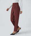 Halara Flex™ High Waisted Pocket Solid Work Tapered Pants - Biking Red