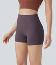 Halara UltraSculpt™ High Waisted Tummy Control Pocket Shaping Training Biker Shorts 3'' - Night's Purple