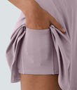 Flare Mini Dance Active Dress-Longer Length - Pink Purple