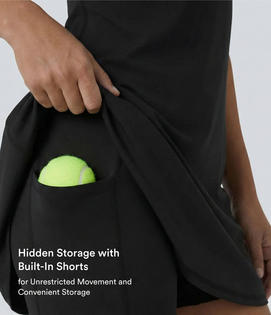 SoftlyZero™ Plush Backless Active Dress - Black