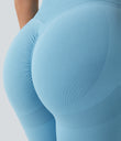 OneForm Seamless Flow High Waisted Booty Scrunch Leggings - Blue Topaz