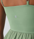 Breezeful™ High Low 2-Piece Pocket Flowy Midi Quick Dry Casual Dress - Hot Wasabi - Green