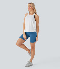 Halara UltraSculpt™ High Waisted Butt Lifting Tummy Control Pocket Shaping Training Biker Shorts 7'' - Vallarta Blue