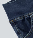 Halara Flex™ High Waisted Crossover Pocket Washed Casual Jeans - Washed Denim Navy Blue