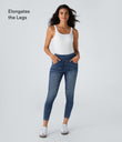 Halara Flex™ High Waisted Pockets Denim Casual Leggings - Royal Blue Denim