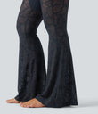 Halara UltraSculpt™ High Waisted Tummy Control Contrast Lace Yoga Flare Leggings with Pocket - Carbon