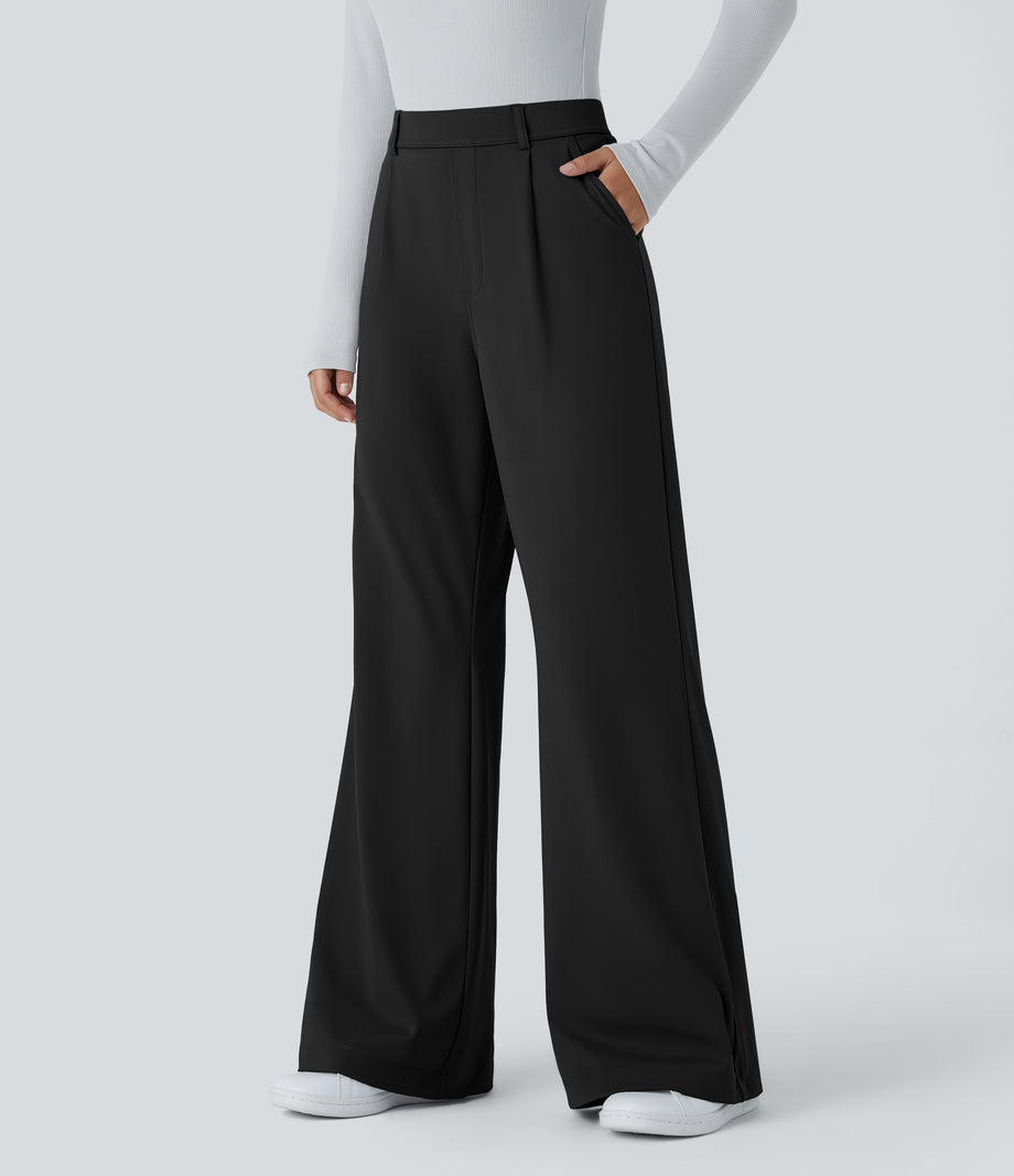 Halara Flex™ DayStretch High Waisted Pocket Work Flare Pants - Black