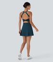 Backless Twisted Active Dress - Majolica Blue