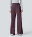 Halara Flex™ DayStretch High Waisted Pocket Work Flare Pants - Dusky Evening purple