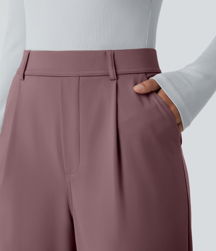 Halara Flex™ DayStretch High Waisted Pocket Work Flare Pants - Purple Sandalwood