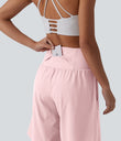 SoftlyZero™ Airy Super High Waisted 2-in-1 Cool Touch Yoga Shorts 9" with Pockets - Primrose Pink