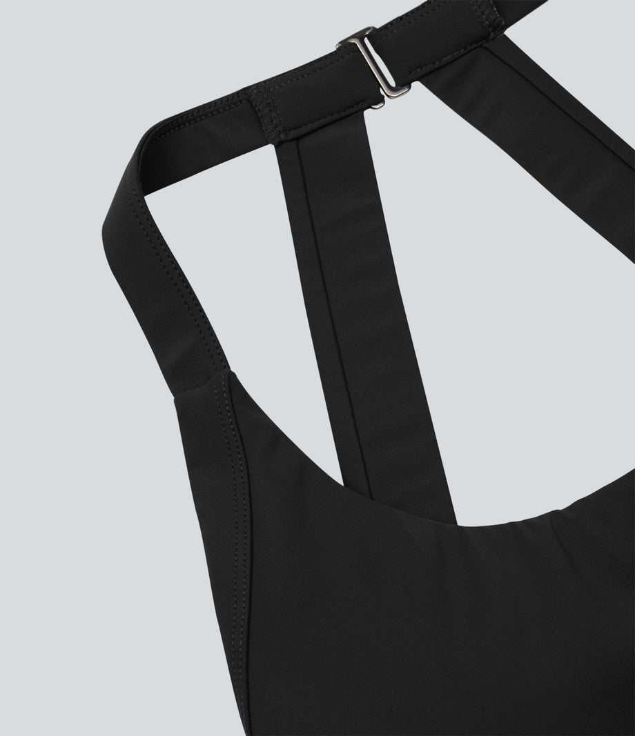 Flare Mini Dance Active Dress-Longer Length - Black