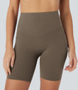 Halara UltraSculpt™ High Waisted Butt Lifting Tummy Control Pocket Shaping Training Biker Shorts 7'' - Dawn Brown