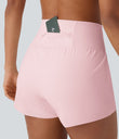 SoftlyZero™ Airy Super High Waisted 2-in-1 Cool Touch Yoga Shorts with Pockets - Primrose Pink