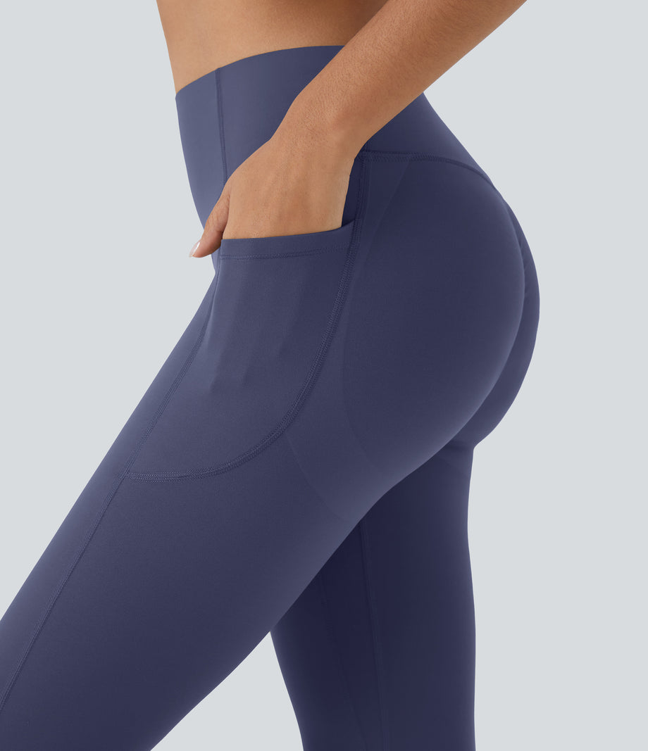 Halara UltraSculpt™ High Waisted Scrunch Butt Lifting Tummy Control Pocket Shaping Capri Training Leggings - Mood Indigo