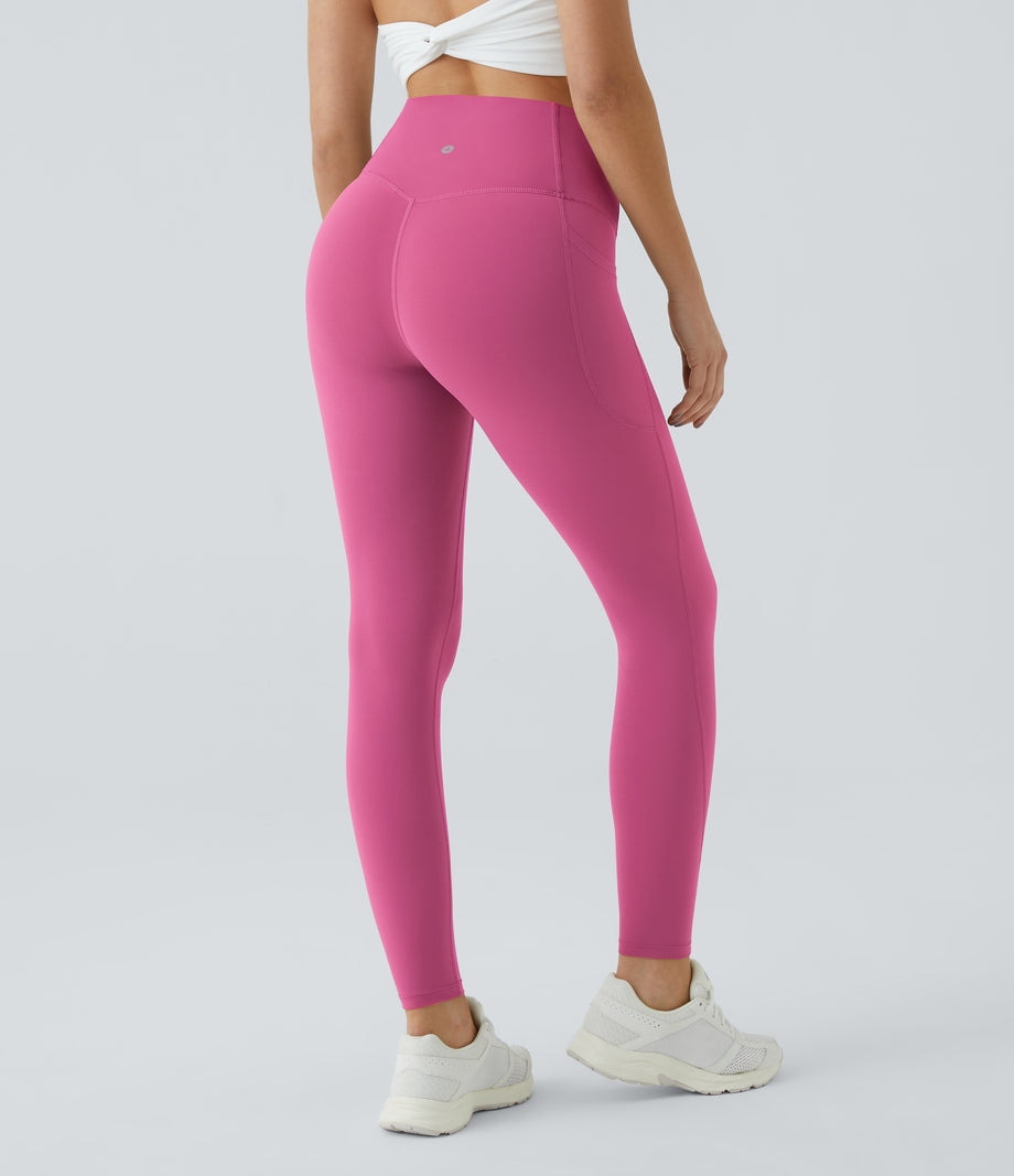 Halara UltraSculpt™ High Waisted Tummy Control Pocket Shaping Training Leggings - Pink Power