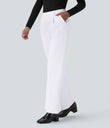 Halara Flex™ DayStretch High Waisted Pocket Work Flare Pants - White