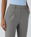 Halara Flex™ DayStretch High Waisted Pocket Ankle Length Tapered Work Pants - Silent Storm