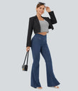 Halara Flex™ High Waisted Crossover Pocket Cool Touch Washed Casual Jeans - Light Cyan Denim