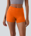 SoftlyZero™ Airy High Waisted Pocket Plain Cool Touch Yoga Shorts 3.5"-UPF50+ - Exotic Orange