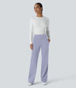 Halara Flex™ DayStretch Mid Rise Side Zipper Pocket Work Flare Pants - Icelandic Blue