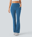 Halara UltraSculpt™ High Waisted Scrunch Butt Lifting Tummy Control Pocket Shaping Yoga Bootcut Leggings - Vallarta Blue