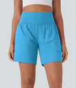 SoftlyZero™ Airy Super High Waisted 2-in-1 Cool Touch Yoga Shorts 7" with Pockets - Swim Cap