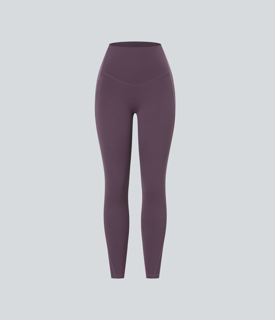 Halara UltraSculpt™ High Waisted Tummy Control Pocket Shaping Training Leggings - Night's Purple