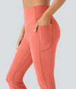 Halara UltraSculpt™ High Waisted Scrunch Butt Lifting Tummy Control Pocket Shaping Yoga Bootcut Leggings - Fusion Coral