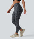 Halara UltraSculpt™ Leopard Print High Waisted Tummy Control Yoga Leggings with Pockets - Charcoal Mist Leopard