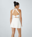 Backless Twisted Active Dress - White