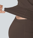 SoftlyZero™ Plush Backless Active Dress-Longer Length-Easy Peezy Edition - Chocolate Martini