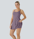 SoftlyZero™ Plush Backless Active Dress - Tulip Purple