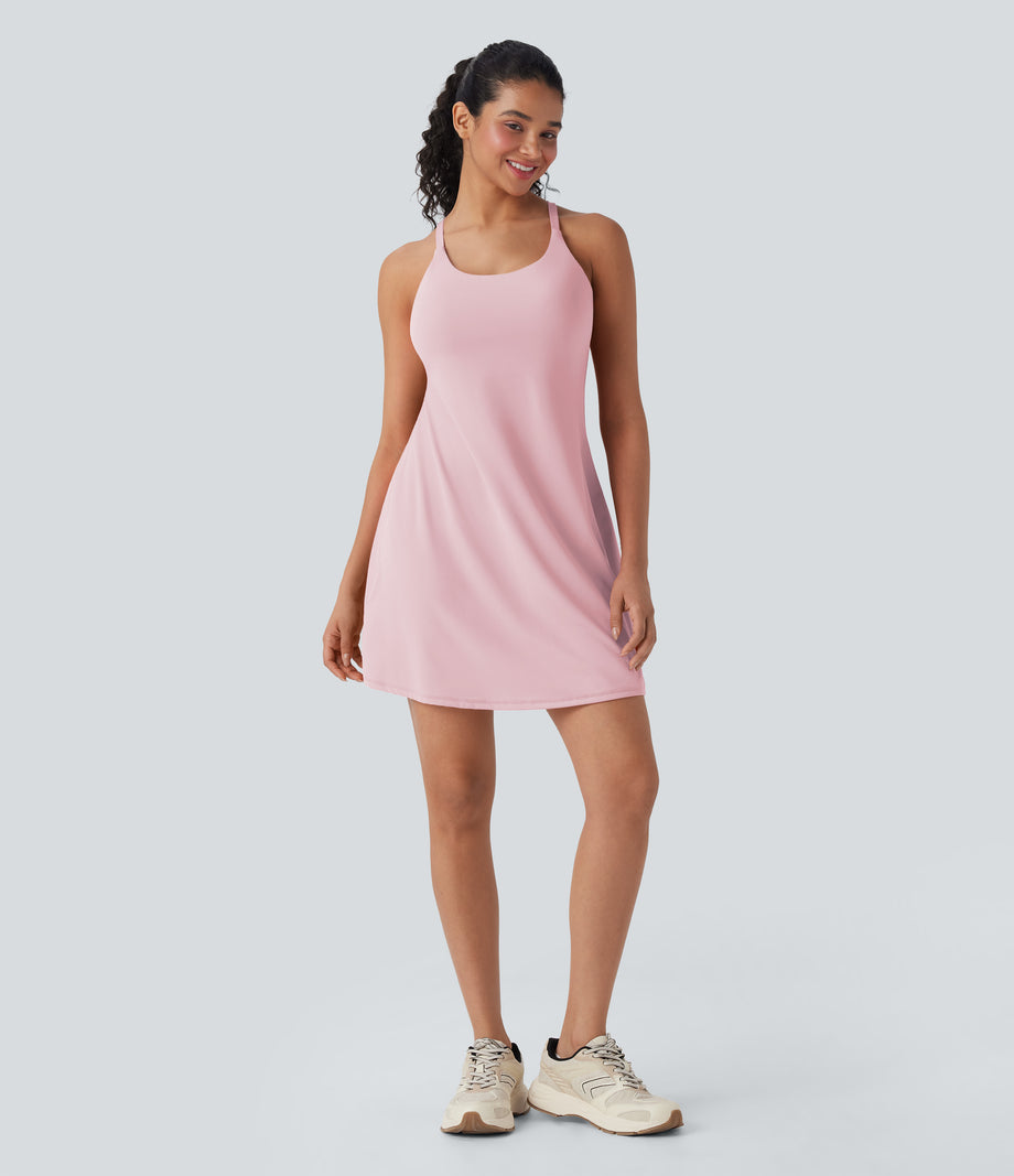 SoftlyZero™ Plush Active Dress-Longer Length-Easy Peezy Edition DD-F Cups - Pale Lilac