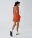 SoftlyZero™ Plush Double Straps 2-Piece Pocket Slip Dance Active Dress A-D Cups - Tigerlily