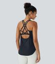 Halara UltraSculpt™ Round Neck Curved Hem Workout Tank Top - Carbon