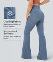 Halara Flex™ High Waisted Crossover Pocket Cool Touch Washed Casual Jeans - Pastel Blue Denim