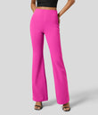 Halara Flex™ High Waisted Back Side Pocket Slight Flare Work Pants - Raspberry Rose